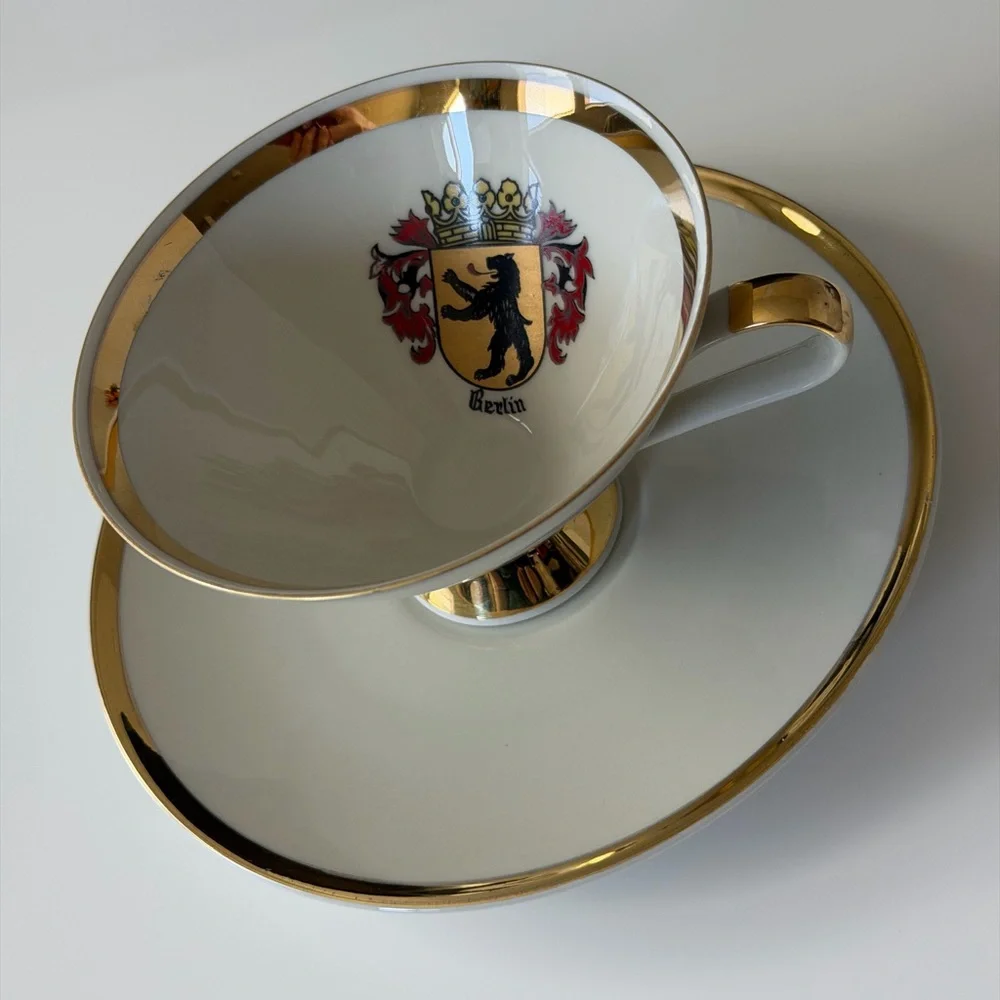 Vintage Mitterteich Bavaria Elegant Porcelain Tea Cup and Saucer Set